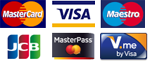 We accept payment by most credit and debit cards