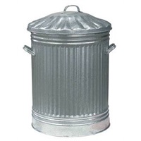 Click for a bigger picture.(1X1)GALVANISED DUSTBIN & LID