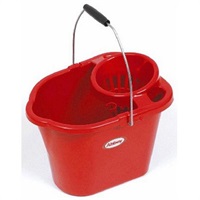 Click for a bigger picture.Plastic Mop Bucket Red