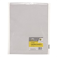 Click for a bigger picture.(1X250) WHITE DISPOSABLE TABLE COVERS