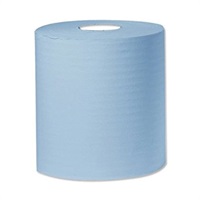 Click for a bigger picture.(1X2) 750SHT 2PLY BLUE WIPING ROLLS