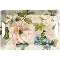Click for a bigger picture.BEAUTIFUL GARDEN 40 x 20cm HANDLED TRAY ~