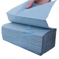 Click for a bigger picture.(1X5000) 1PLY BLUE INTERLEAVED HAND TOWELS