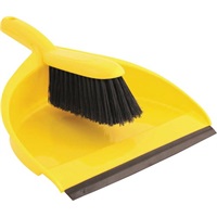 Click for a bigger picture.(1X1) YELLOW PLASTIC DUSTPAN & BRUSH