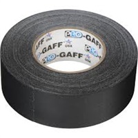 Click for a bigger picture.(1X1) ROLL 2" BLACK GAFFER TAPE