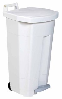 Click for a bigger picture.(1X1) 90 LTR INDOOR MOBILE BIN  - WHITE