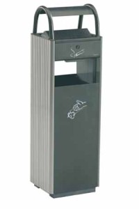 Click for a bigger picture.(1X1) 6LTR ASHTRAY/30 LTR BIN (VERY STRONG) FLOOR MOUNTING  - DARK GREY