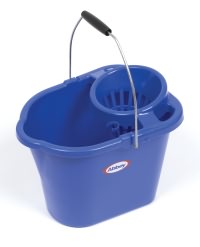 Click for a bigger picture.Plastic Mop Bucket Blue