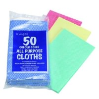 Click for a bigger picture.(1X50) COLOURED J TYPE CLOTHS YELLOW