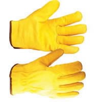 Click for a bigger picture.(1X1 PAIR ) LEATHER FUR LINED FORK LIFT GLOVES