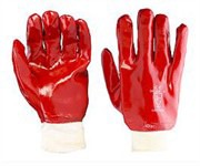 Click for a bigger picture.(1X1) SIZE 8 RED PVC - DIPPED K/W GLOVES