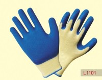 Click for a bigger picture.(1X1) PAIR LARGE YELLOW POLYCOATED GLOVES