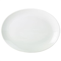 Click for a bigger picture.Genware Porcelain Oval Plate 21cm/8.25"