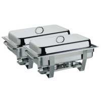 Click for a bigger picture.Twin Pack 1/1 Economy Chafing Dish