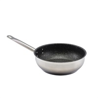 Click for a bigger picture.GenWare Non Stick Teflon Stainless Steel Sauteuse Pan 24cm