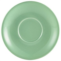 Click for a bigger picture.Genware Porcelain Green Saucer 12cm/4.75"