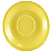 Click for a bigger picture.Genware Porcelain Yellow Saucer 13.5cm
