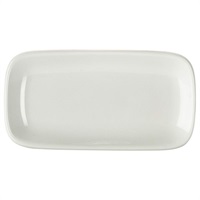 Click for a bigger picture.Genware Porcelain Rounded Rectangular Plate 19.5 x 10cm/7.75 x 4"
