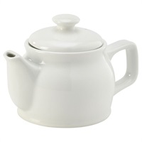 Click for a bigger picture.Genware Porcelain Teapot 31cl/11oz
