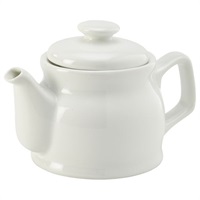 Click for a bigger picture.Genware Porcelain Teapot 45cl/15.75oz