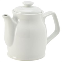 Click for a bigger picture.Genware Porcelain Teapot 85cl/30oz