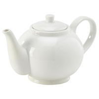 Click for a bigger picture.Genware Porcelain Teapot 31cl/11oz
