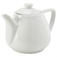 Click for a bigger picture.Genware Porcelain Contemporary Teapot 45cl/16oz