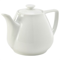 Click for a bigger picture.Genware Porcelain Contemporary Teapot 92cl/32oz