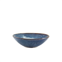 Click for a bigger picture.Terra Porcelain Aqua Blue Organic Bowl 22cm