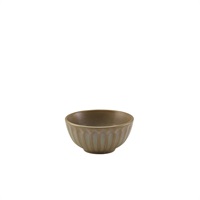 Click for a bigger picture.Terra Porcelain Matt Grey Scalloped Round Bowl 13.8cm