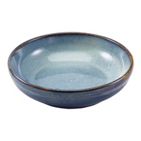 Click for a bigger picture.Terra Porcelain Aqua Blue Coupe Bowl 23cm