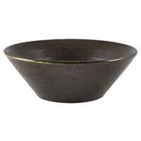 Click for a bigger picture.Terra Porcelain Black Conical Bowl 14cm