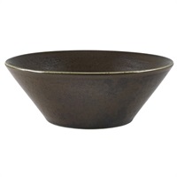 Click for a bigger picture.Terra Porcelain Black Conical Bowl 16cm