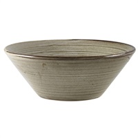 Click for a bigger picture.Terra Porcelain Grey Conical Bowl 16cm