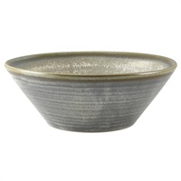 Click for a bigger picture.Terra Porcelain Matt Grey Conical Bowl 16cm