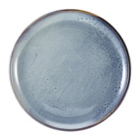 Click for a bigger picture.Terra Porcelain Aqua Blue Coupe Plate 27.5cm