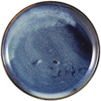 Click for a bigger picture.Terra Porcelain Aqua Blue Coupe Plate 30.5cm