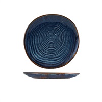 Click for a bigger picture.Terra Porcelain Aqua Blue Organic Plate 21cm