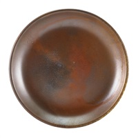 Click for a bigger picture.Terra Porcelain Rustic Copper Coupe Plate 19cm