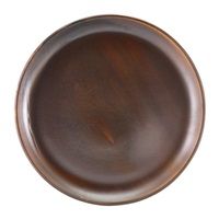 Click for a bigger picture.Terra Porcelain Rustic Copper Coupe Plate 27.5cm