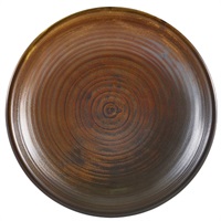 Click for a bigger picture.Terra Porcelain Rustic Copper Deep Coupe Plate 21cm