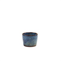 Click for a bigger picture.Terra Porcelain Aqua Blue Organic Dip Pot 9cl/3oz