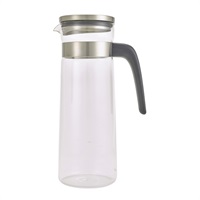 Click for a bigger picture.Glass Water Jug With Stainless Steel Lid 1.5L/52.5oz