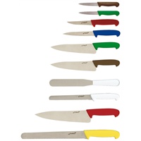 Click for a bigger picture.10 Piece Colour Coded Knife Set + Knife Case