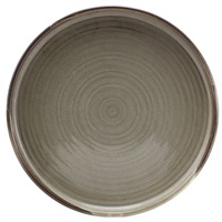 Click for a bigger picture.Terra Porcelain Grey Low Presentation Plate 21cm