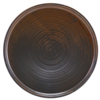 Click for a bigger picture.Terra Porcelain Rustic Copper Low Presentation Plate 21cm