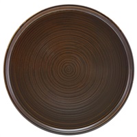 Click for a bigger picture.Terra Porcelain Rustic Copper Low Presentation Plate 25cm