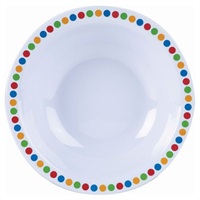 Click for a bigger picture.Genware Melamine 6" Bowl- Coloured Circles