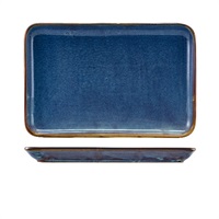 Click for a bigger picture.Terra Porcelain Aqua Blue Rectangular Platter 30 x 20cm