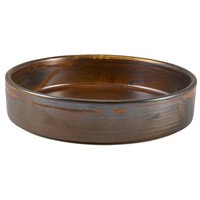 Click for a bigger picture.Terra Porcelain Rustic Copper Presentation Bowl 18cm